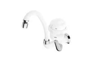 Torneira Elétrica para Cozinha de Parede Bica Alta 220v 5400w Branca - Fame