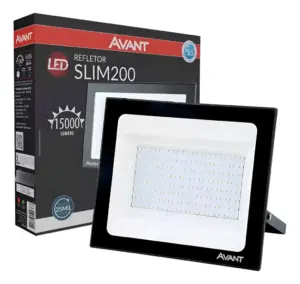 Refletor Led Slim 200w 6500k Bivolt 15000lm Avant